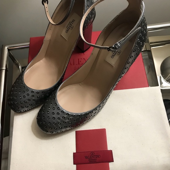 ✨VALENTINO❤️✨Metallic Leather & Cristal Pump NEW!! - Picture 6 of 6